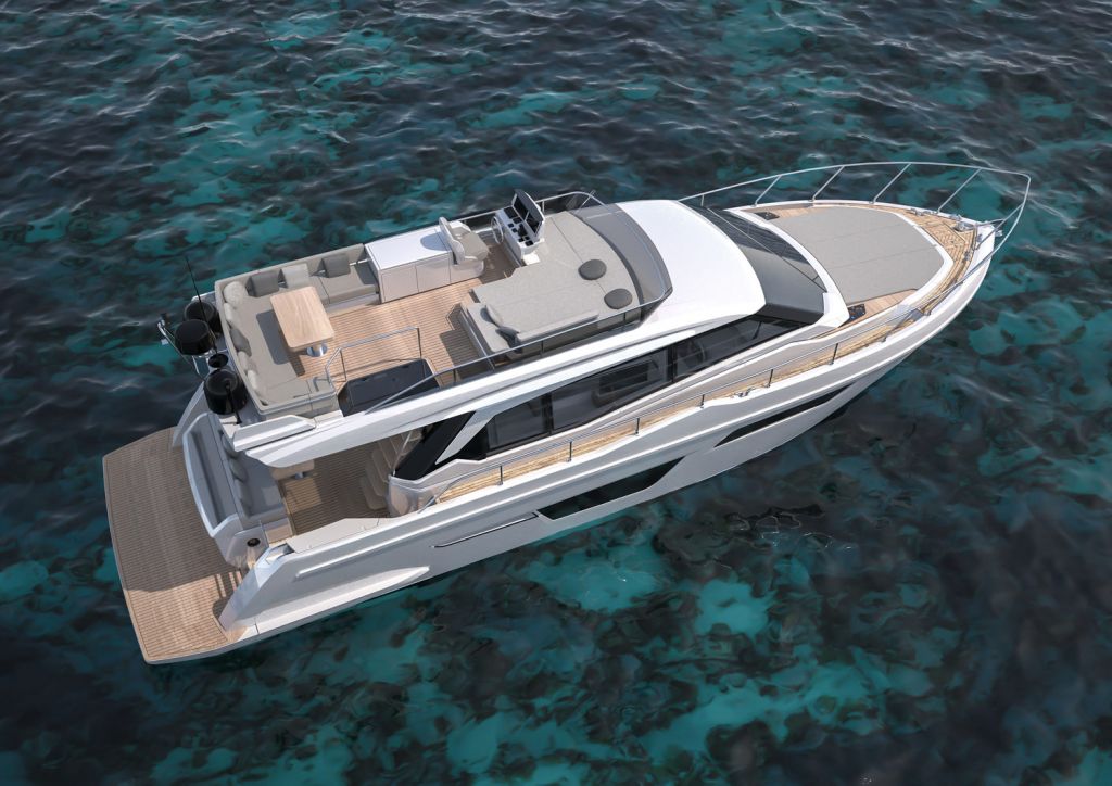 Ferretti Yachts 500 aerial view