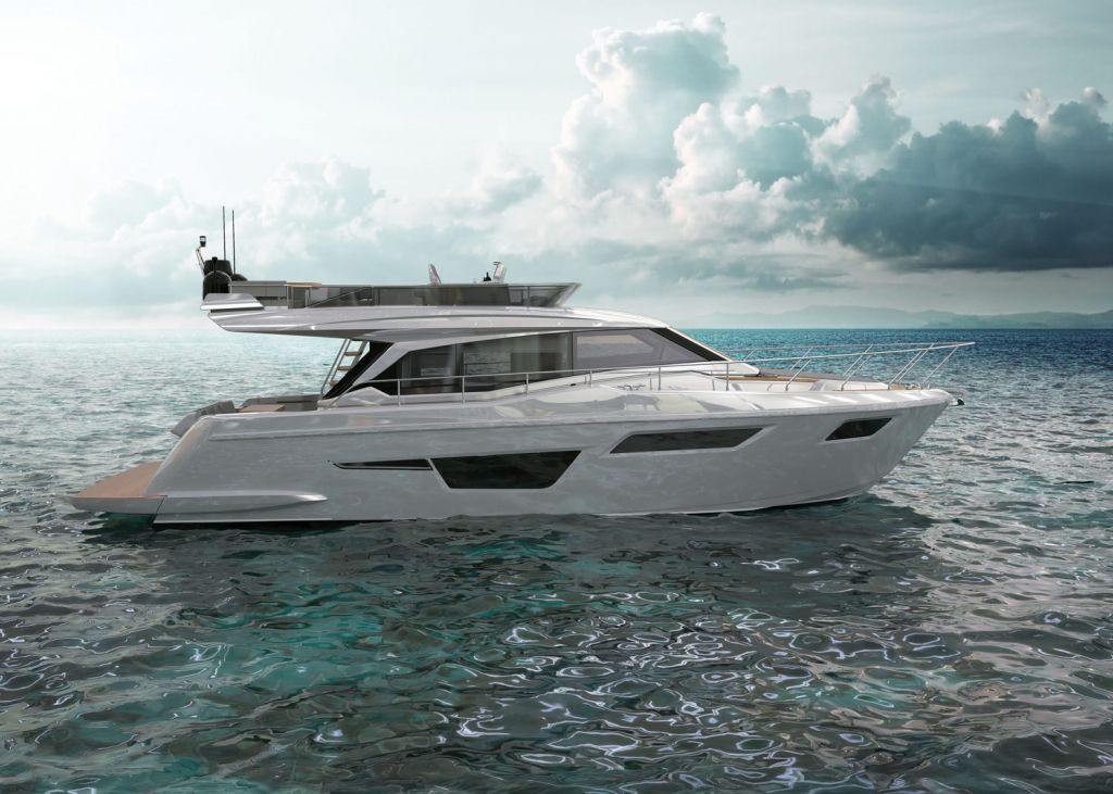 Ferretti Yachts 500 side profile