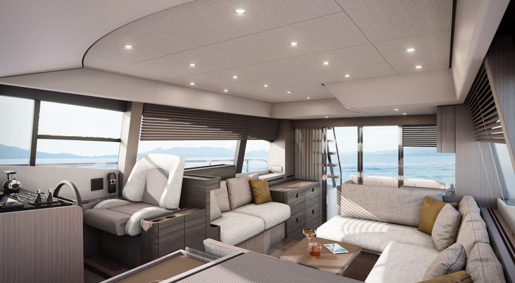 Interior of the Ferretti Yachts 500