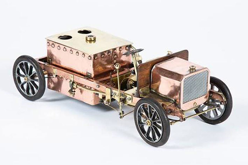 Steam motor car copper and brass