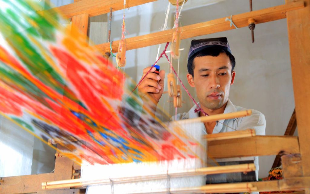 Batik weaving in West Java Indonesia