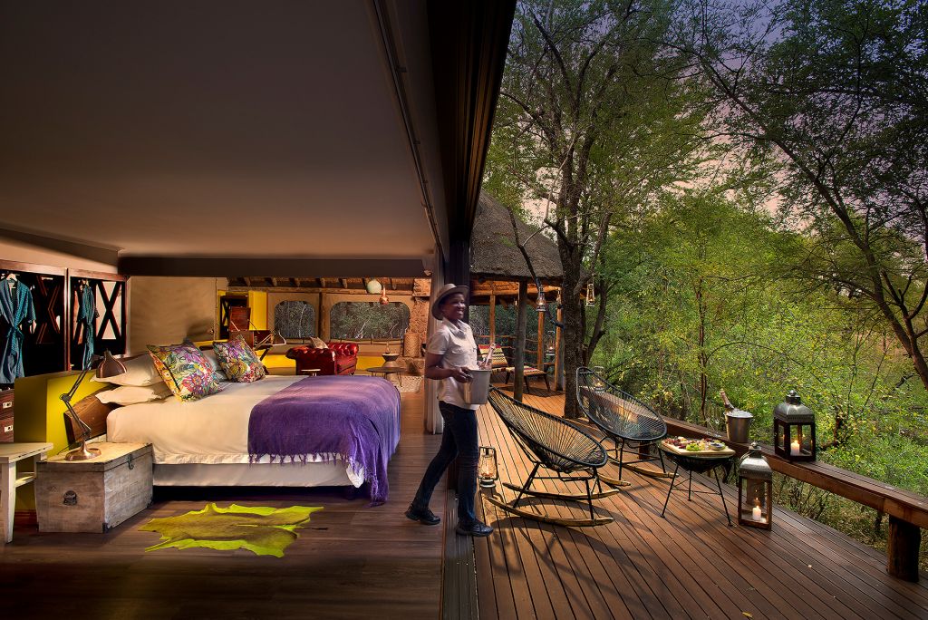 Jaci's Lodge in Madikwe Game Reserve gound level bedroom
