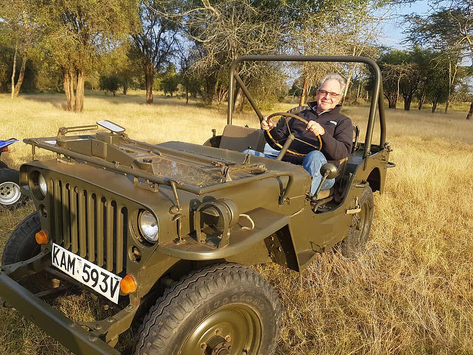 Rob Collinge in a 1954 Willy Jeep
