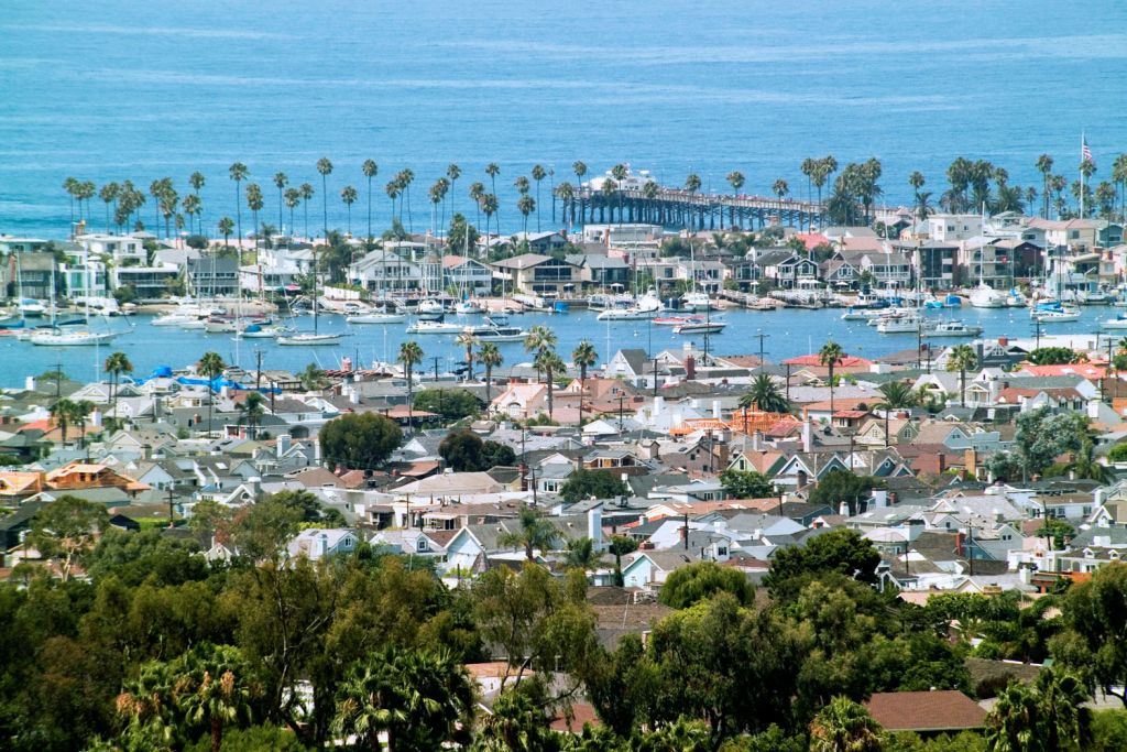 The harbour at Newport Beach