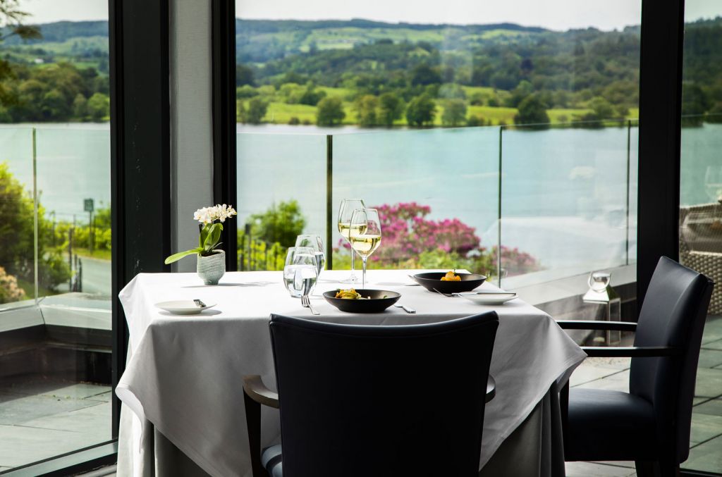 Views of the lake from the Samling Hotel restaurant