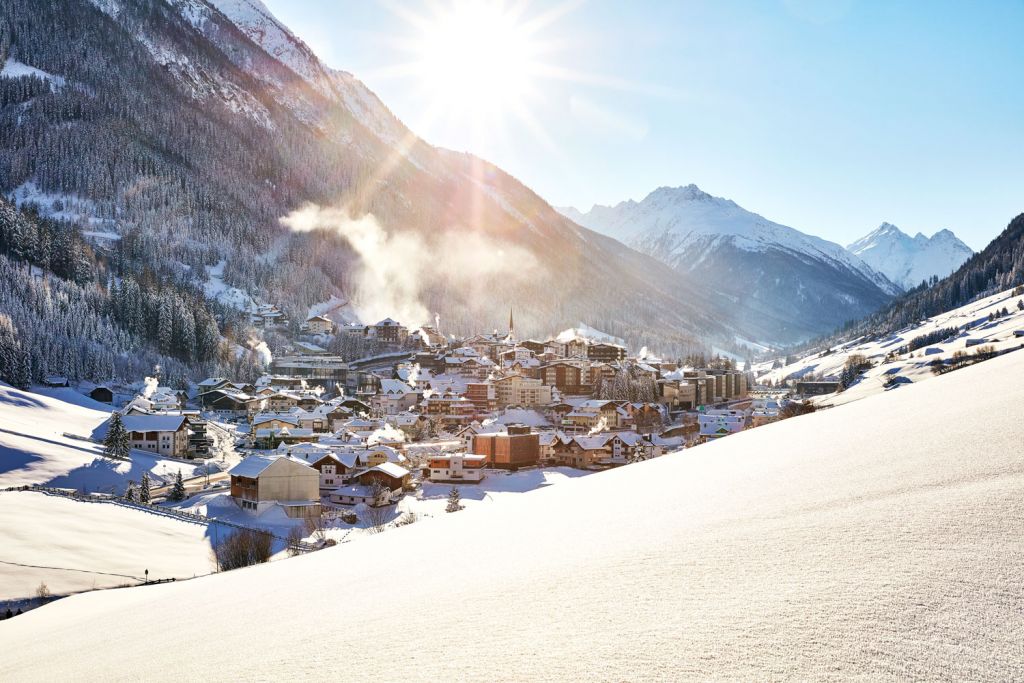 Beautiful photo of the village of Ischgl in Austria