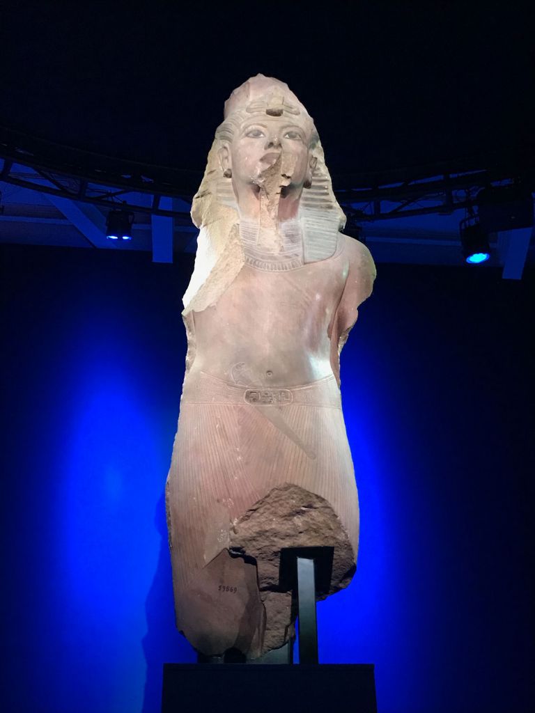 Quartzite statue of Tutankhamun in London