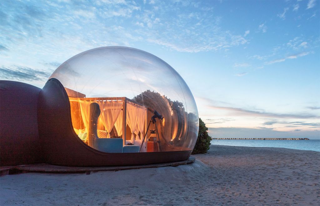 The Extraordinary Beach Bubble Experience at Seaside Finolhu