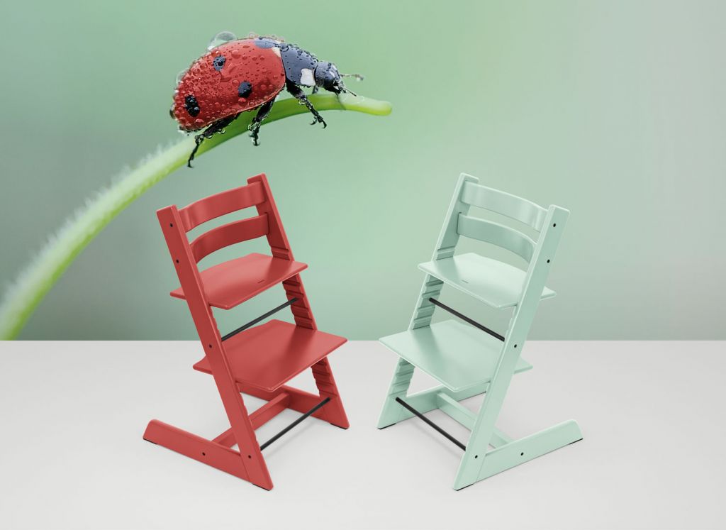 The Stokke Tripp Trapp Chair Now Available in Warm Red & Soft Mint