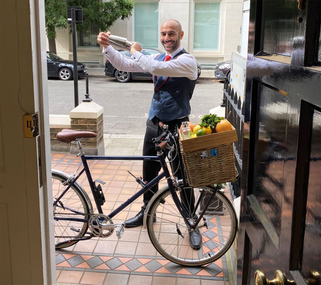 The Berkeley's Blue Bar Bikes Will Bring The Cocktails to You 6 The Blue Bar Bike cocktail service