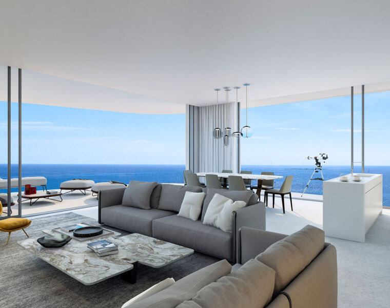 Blu Marine's beautiful sea-facing apartment interiors