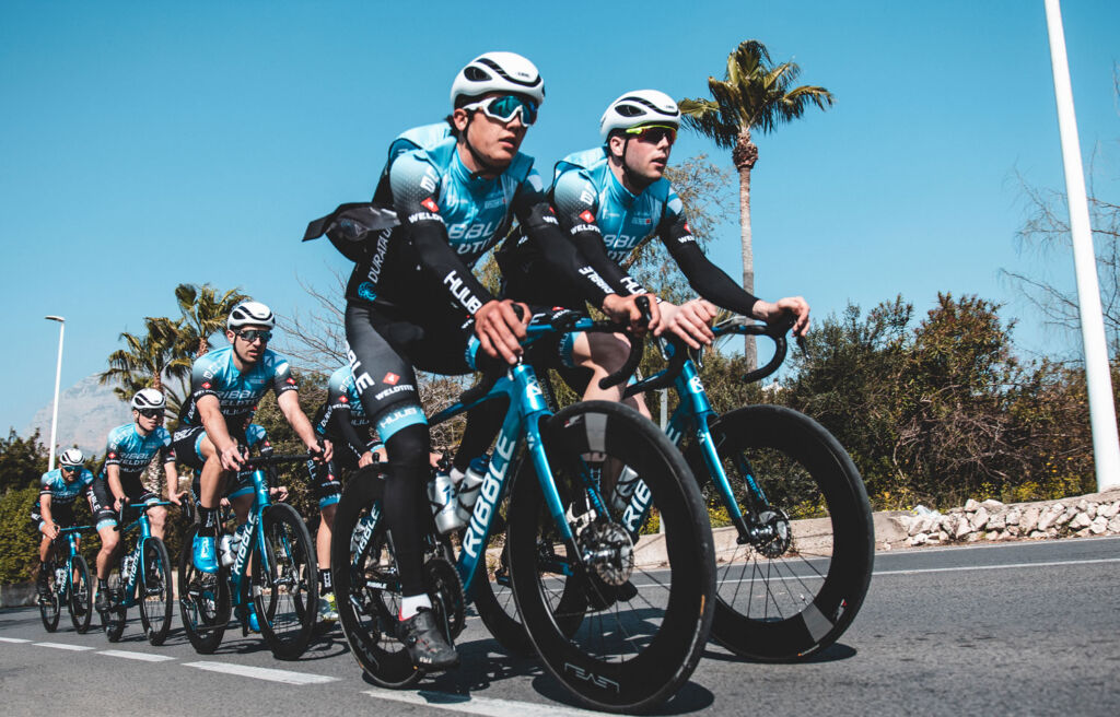 Ribble Cycle's Professional Cycling Team on the road