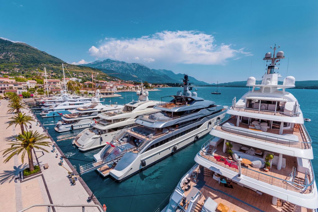 Yachts in Porto Montenegro