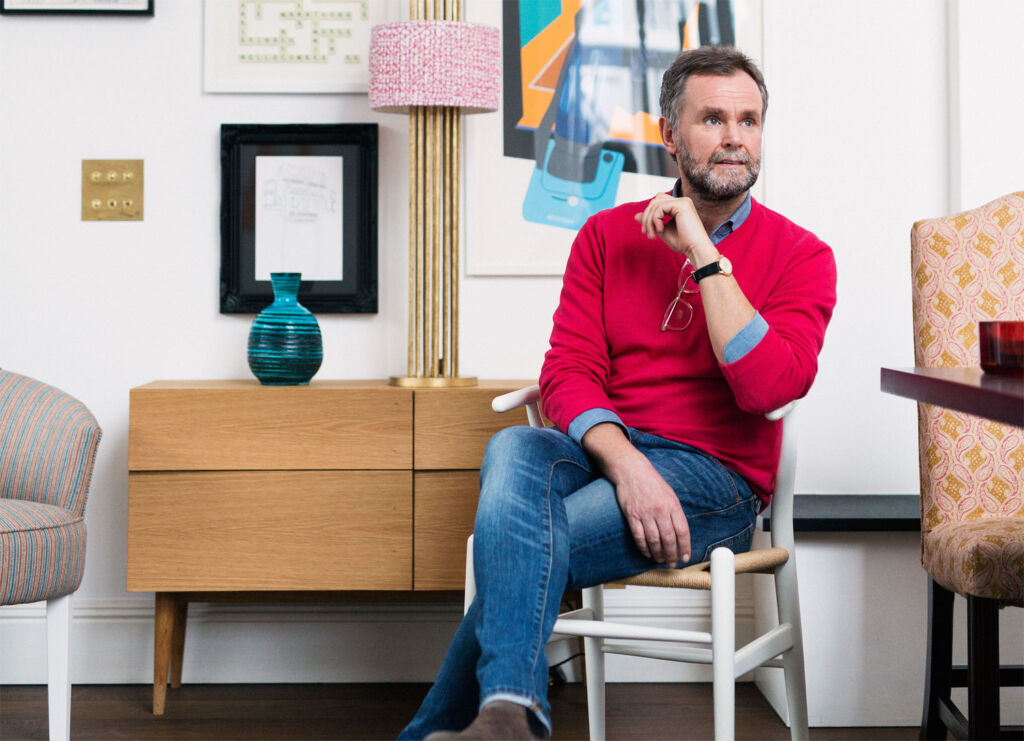 Benji Lewis the founder of Zoom That Room at his Chiswick office