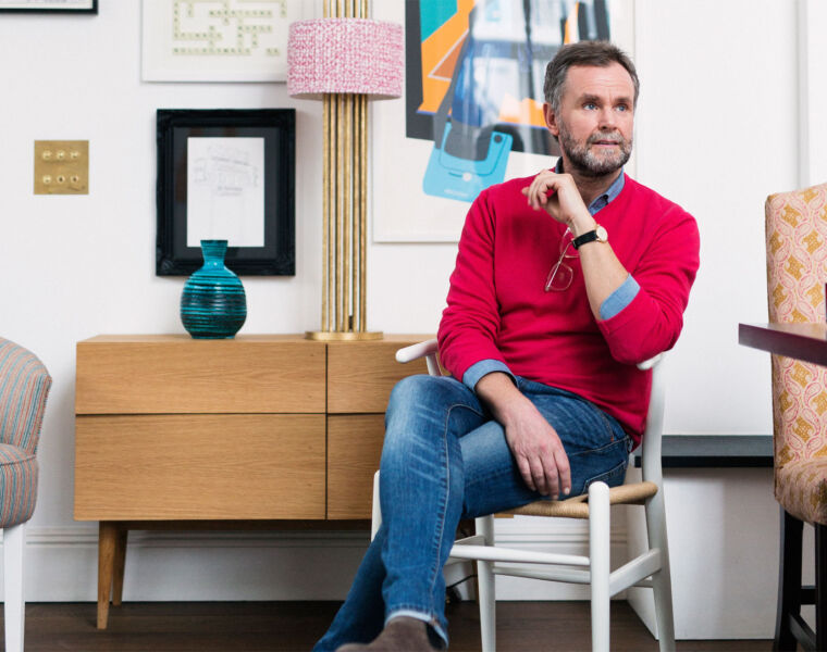 Benji Lewis the founder of Zoom That Room at his Chiswick office