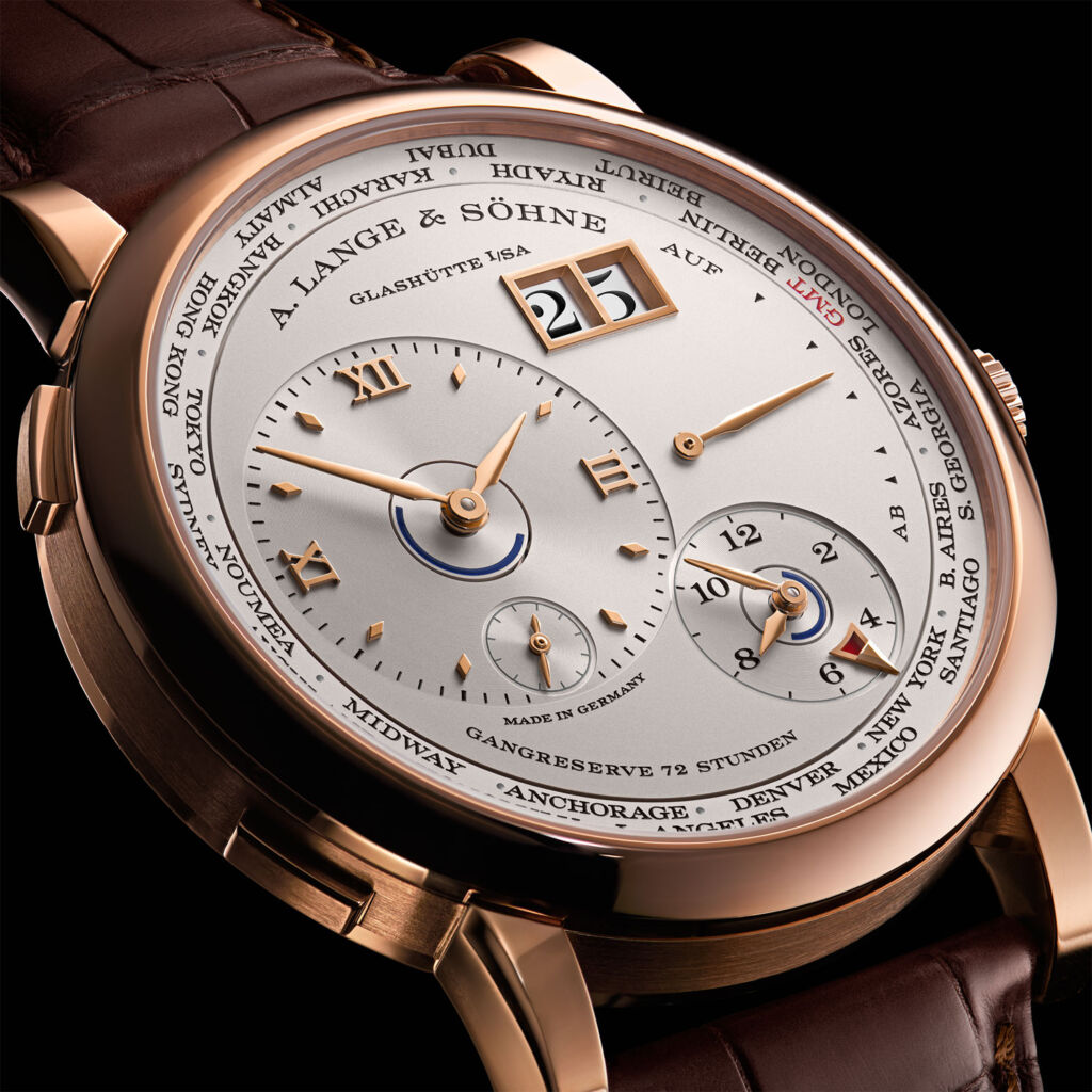 Lange 1 Time Zone in rose gold