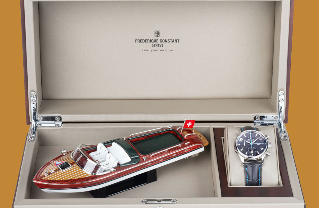 The Runabout RHS Chronograph Automatic By Frederique Constant 9 Runabout RHS Chronograph Automatic case with miniature model boat