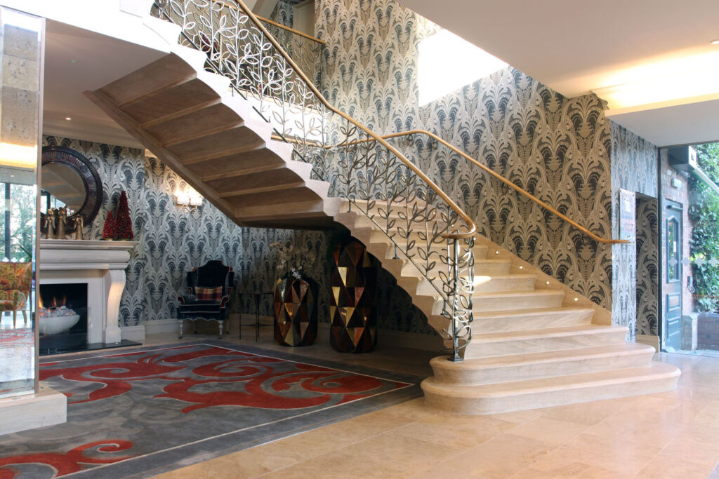 Stone staircase in a UK house