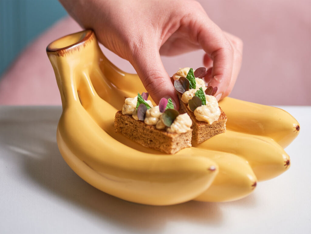 Anna Haugh's Myrtle Restaurant Brings 'A Taste of Ireland' to London 10 Banana bread petit fours from the Myrtle a Taste of Ireland menu