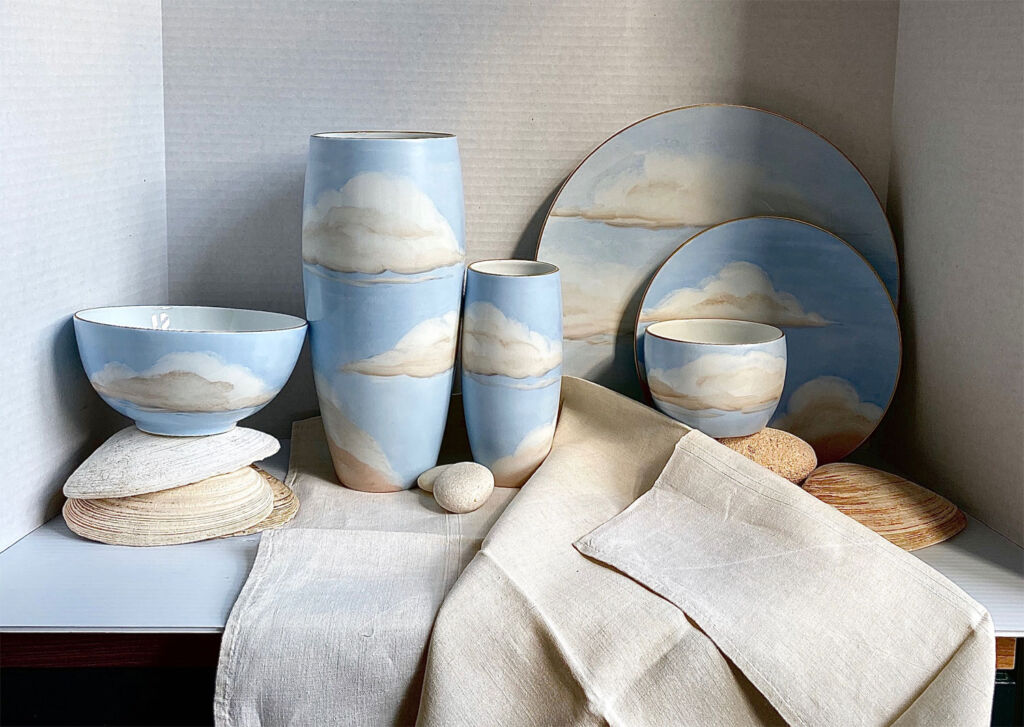Designer Jonathan Hansen’s Ciels Bleus Porcelain Collection