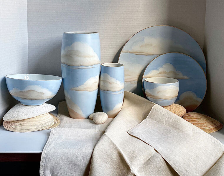 Designer Jonathan Hansen’s Ciels Bleus Porcelain Collection