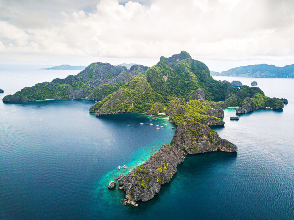 Pavilions El Nido Palawan Island aerial photo