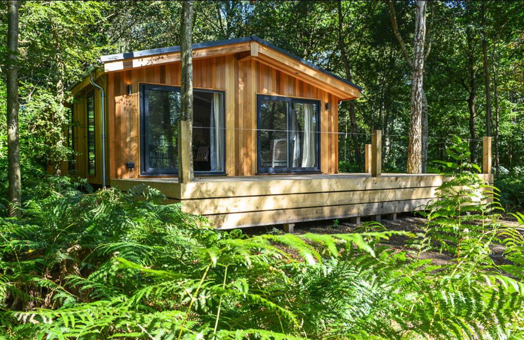 Wooden cabin at Fritton Lake