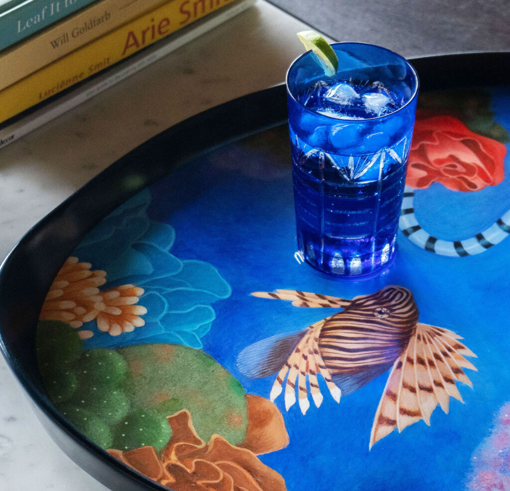 Deep Ocean Collection removable hand painted tray