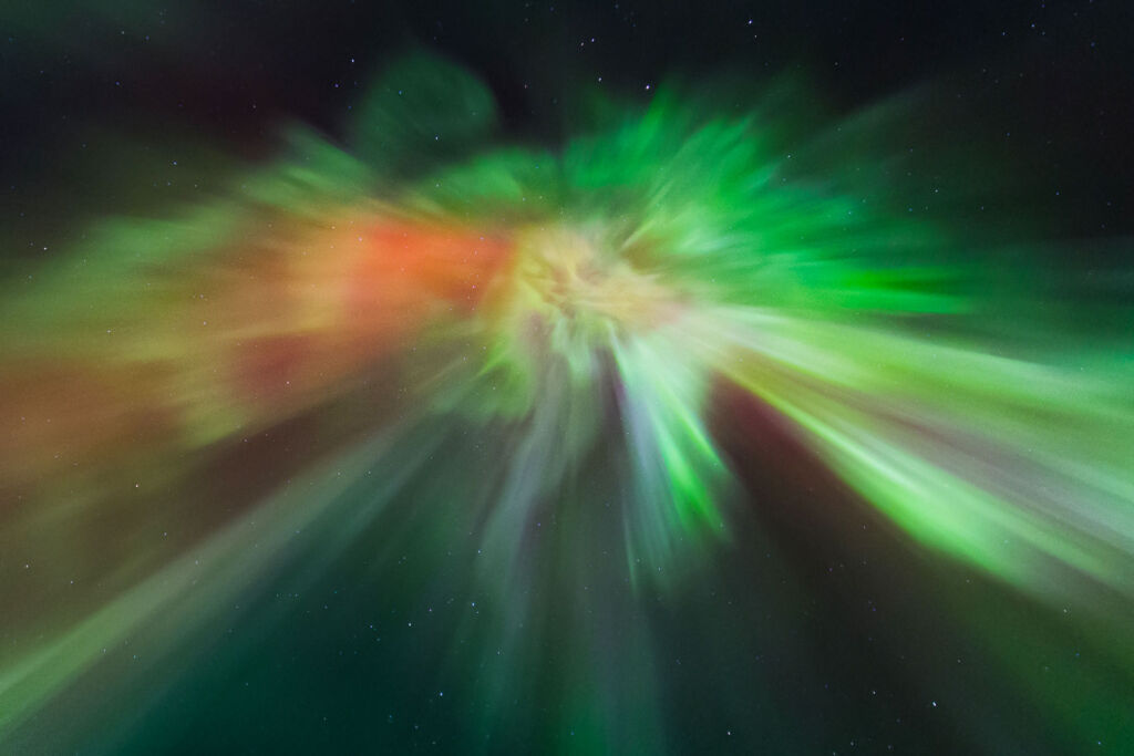 The Aurora Borealis over Swedish Lapland