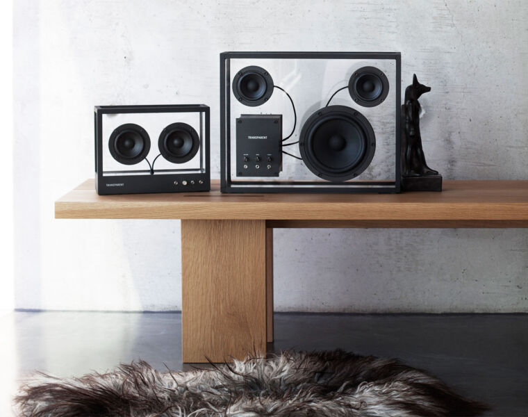 The New Transparent Matte Black Speakers are Clearly Stylish