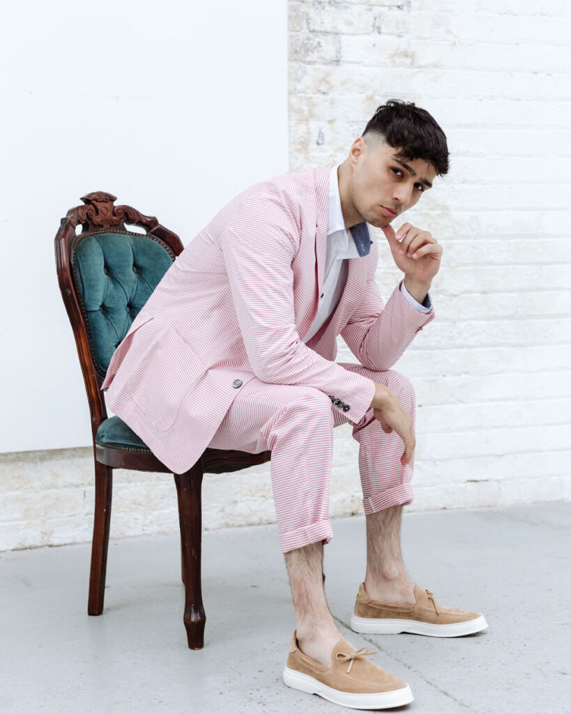 Male model wearing Goral shoes