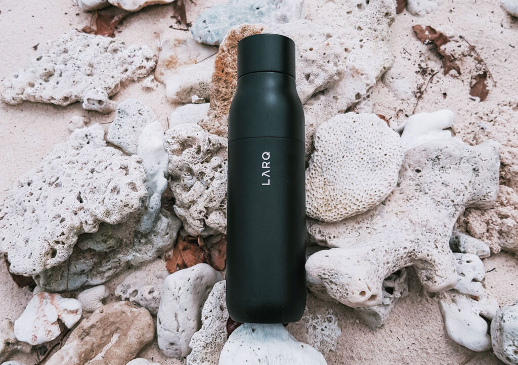 The black edition of the LARQ water bottle