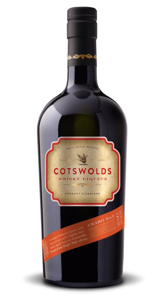 A bottle of the Cotswolds Whisky Amaro Liqueur No.1