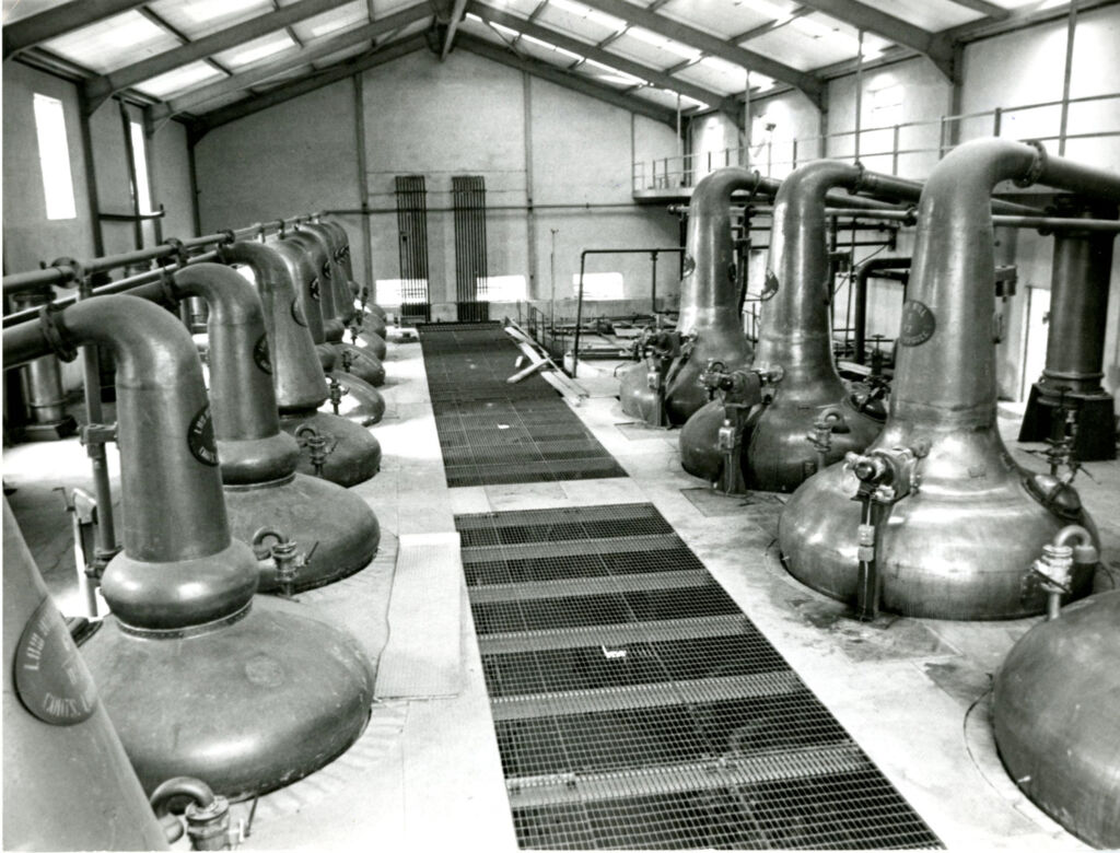 Photograph showing the Glenfiddich expansion in the 1970s