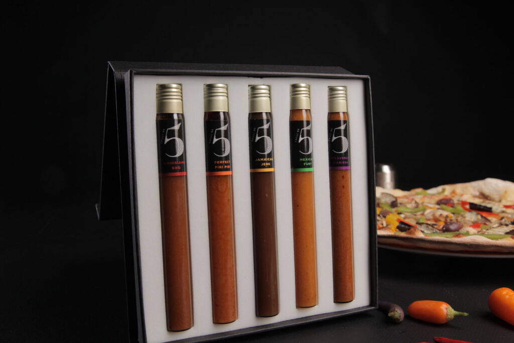 The five vials inside one of the Chilli No 5 Gift Sets