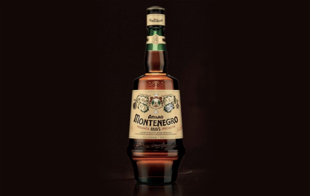 A bottle of Amaro Montenegro