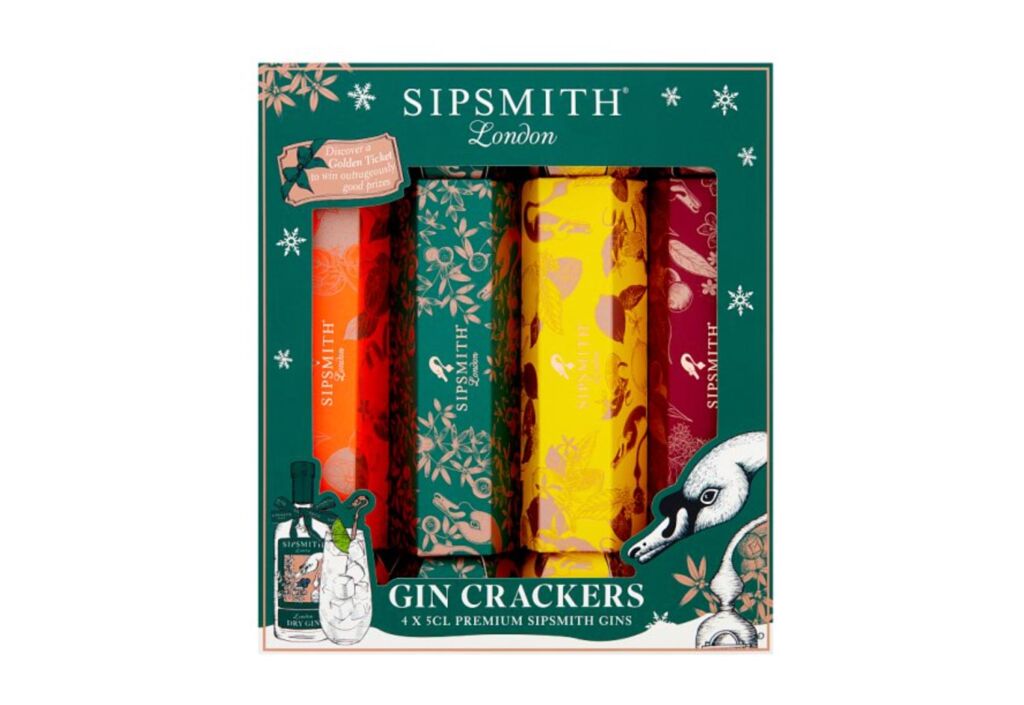 A box of Sipsmith Gin Christmas Crackers