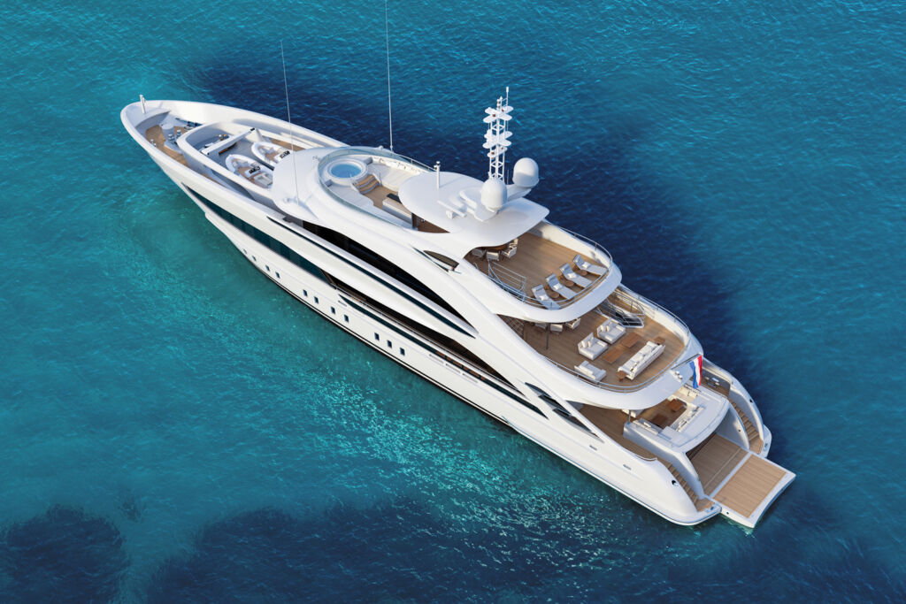 Aerial view of Project Aura by Heesen Yachts