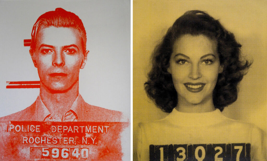 David Bowie and Ava Gardner Police mugshots