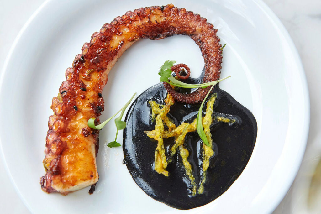 One of the speciality dishes with a tentacle at Flora Indica