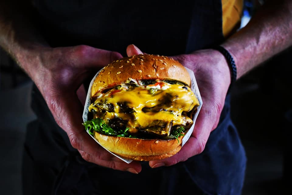 A mouthwatering burger from Pyke' n' Pommes