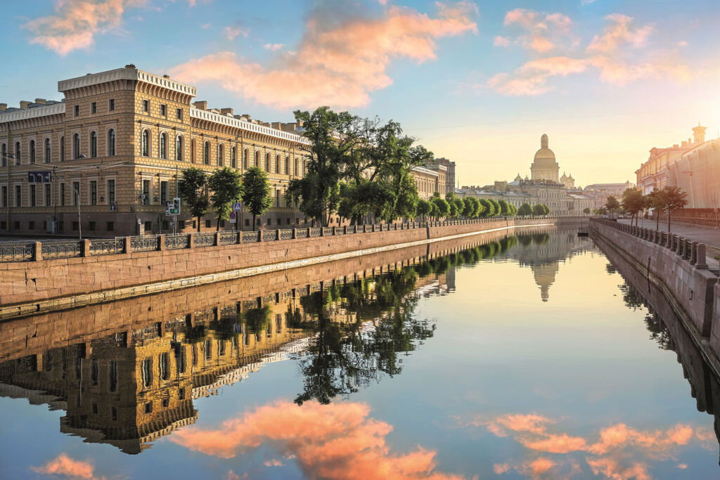 The beautiful waterways and canals in St Petersburg