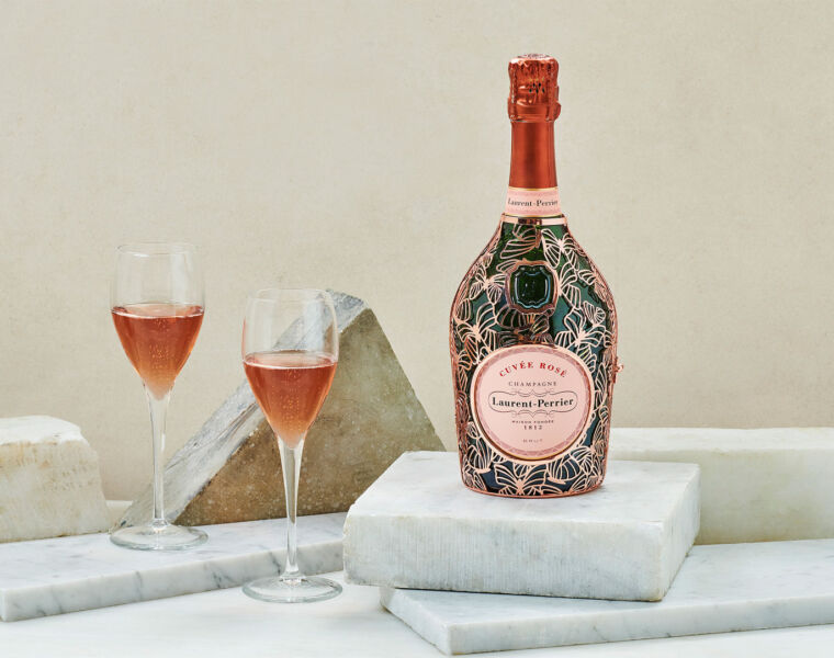 The Beautiful Champagne Laurent-Perrier Cuvée Rosé Butterfly Robe