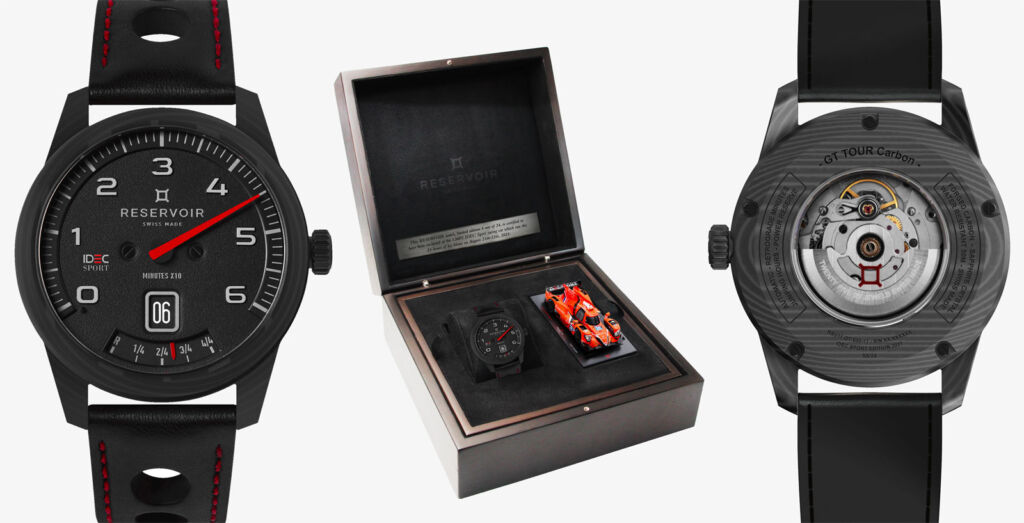 The front and back of the limited edition time piece with its presentation box.