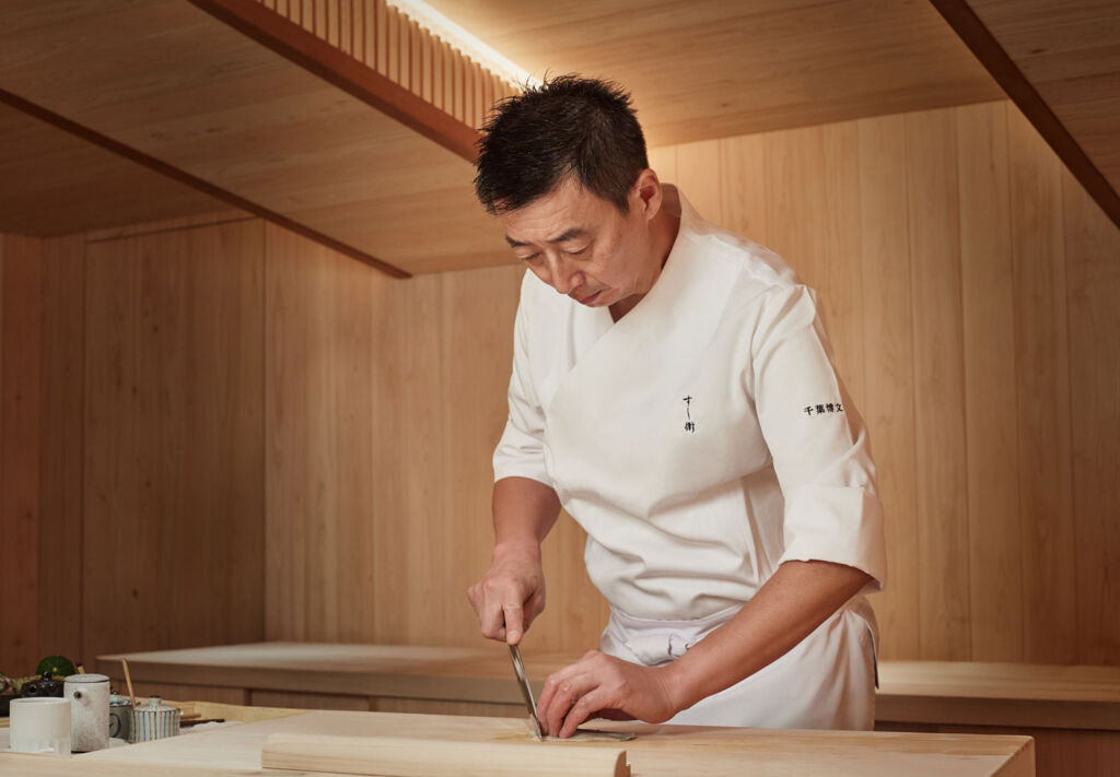 Sushi Master Chef Hirofumi Chiba at Sushi Mamoru