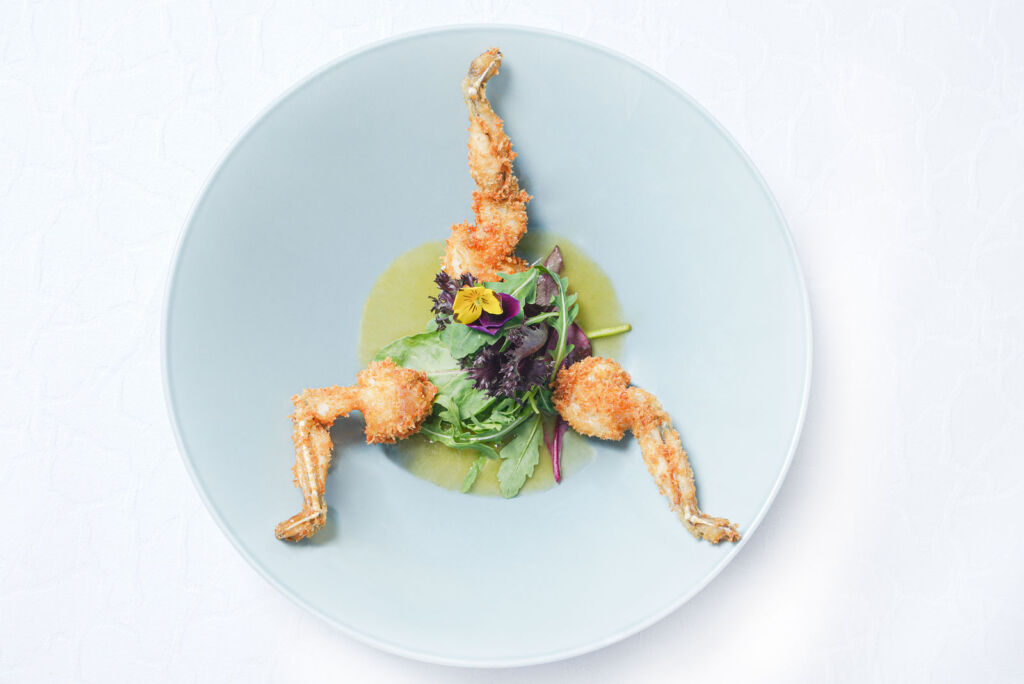 A plate of frogs legs, which might or might not be to all tastes