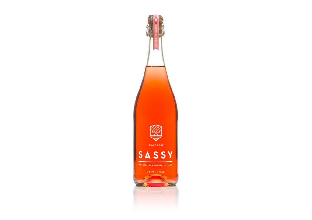 Bottle of SASSY Cidre Rosé