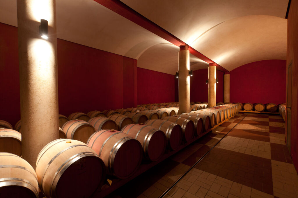 The Villa Pinciana estate wine cellar