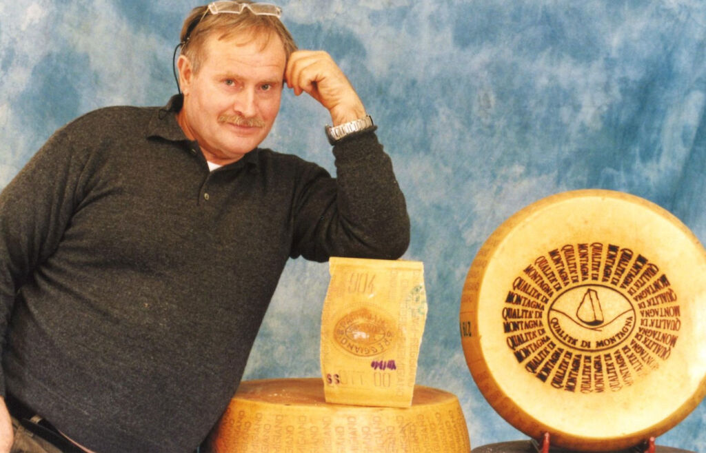 Erio Bertani with the Parmigiano Reggiano Wheel of Cheese