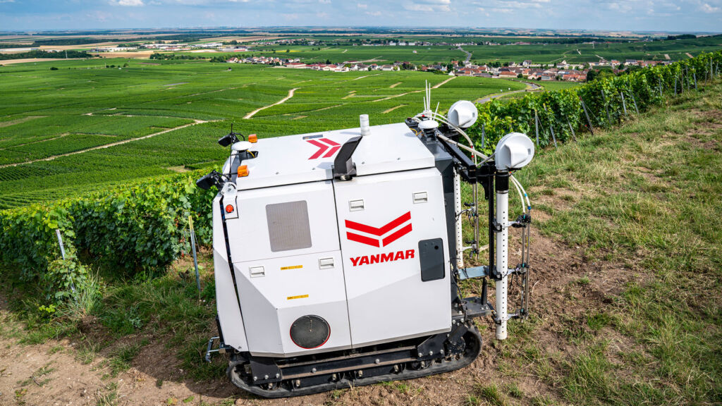 Yanmar's revolutionary YV01 Autonomous Spraying Robot for Vineyards